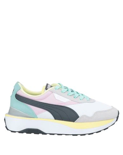 Puma Woman Sneakers Beige Size 6.5 Cowhide, Textile Fibers In Beige