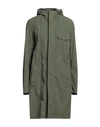 Herno Woman Overcoat Military Green Size 16 Polyamide In Green