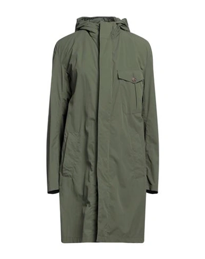 Herno Woman Overcoat Military Green Size 16 Polyamide