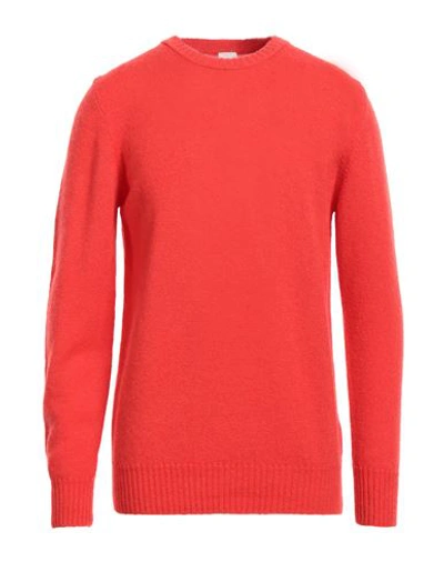 Molo Eleven Man Sweater Tomato Red Size Xxl Wool, Polyamide In Orange