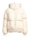 Isabelle Blanche Paris Woman Down Jacket Ivory Size S Polyester In White