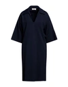 Meimeij Woman Midi Dress Navy Blue Size 2 Viscose, Polyamide, Elastane, Acetate