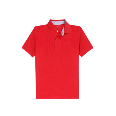 Tommy Hilfiger 【一口价特卖】汤米希尔费格新款男士短袖polo衫短袖t恤时尚潮流78j875012302032 In Red