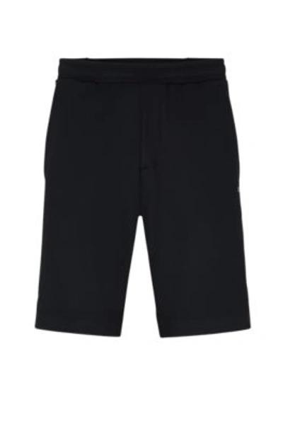 Hugo Boss Regular-fit Shorts With Rear Zip Pocket In Black