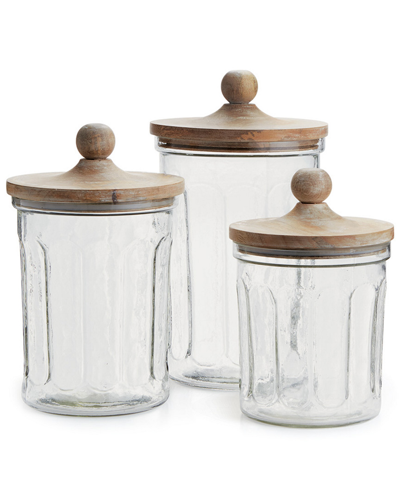 NAPA HOME & GARDEN NAPA HOME AND GARDEN SET OF 3 OLIVE HILL CANISTERS