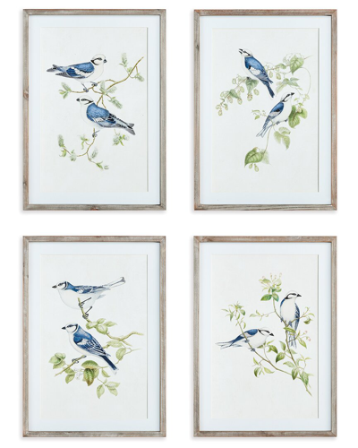 Napa Home & Garden Set Of 4 Blue Birds Prints