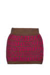 Fendi Ff-motif Knitted Skirt In Brown