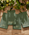 Elrene Harvest Sentiment Embroidered Napkins, Set Of 4, 17" X 17" In Green