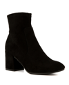 Sugar Elly Womens Faux Leather Dressy Ankle Boots In Black Micro