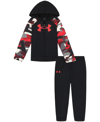 UNDER ARMOUR TODDLER BOYS NEO CAMO ZIP-UP HOODIE AND JOGGERS SET