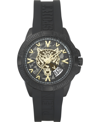 Plein Sport Touchdown Silicone Watch In Black