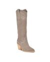 Nine West Smash Womens Pull On Pointed Toe Knee-high Boots In Taupe Suede