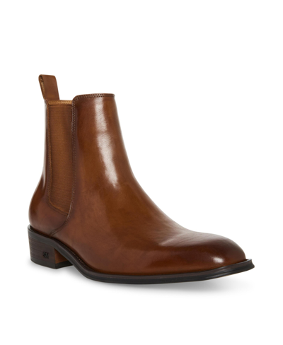 Steve Madden Men's Hamlin Pull-on Boots In Tan Leather