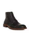 Steve Madden Men's Hodge Lace-up Boots In Black Leather