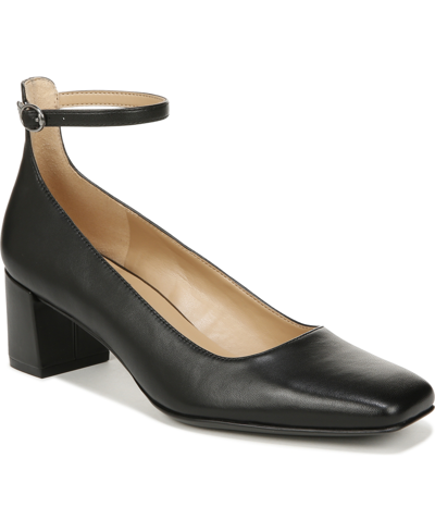 Naturalizer Karina-ankle Ankle Strap Pumps In Black Leather