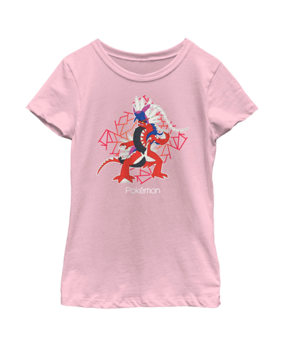 Nintendo Kids' Girl's Pokemon Koraidon Portrait Child T-shirt In Light Pink