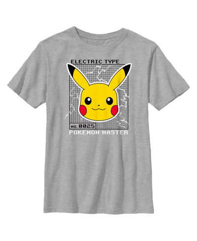 Nintendo Kids' Boy's Pokemon Pikachu Electric Type Child T-shirt In Athletic Heather