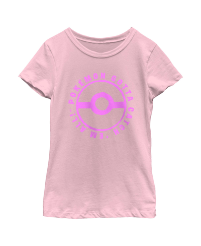 Nintendo Girl's Pokemon Gotta Catch Em' All Sweet Pink Child T-shirt In Light Pink