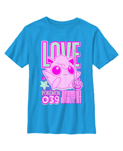 Nintendo Kids' Boy's Pokemon 039 Love Jigglypuff Child T-shirt In Turquoise