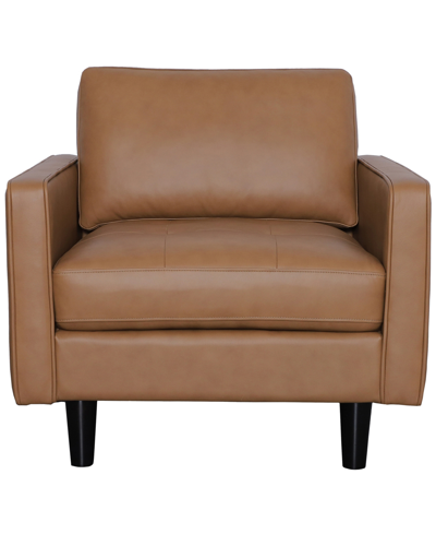 Abbyson Living Parker 33.5" Top-grain Leather Chair In Camel