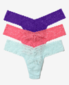 HANKY PANKY WOMEN'S BLOOM HOLIDAY 3 PACK LOW RISE THONG UNDERWEAR