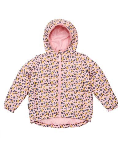 Snapper Rock Kids' Girls Toddler Child Leopard Love 2 In 1 Puffer Jacket In Pink