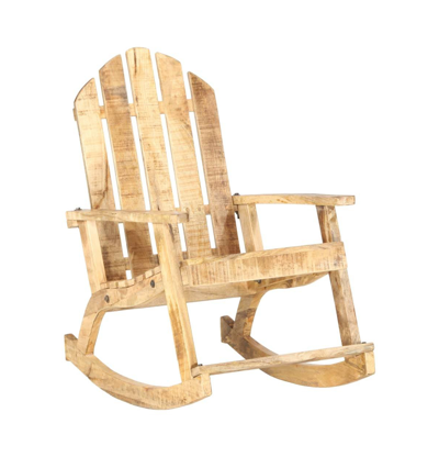 Vidaxl Garden Rocking Chair Solid Mango Wood In Brown