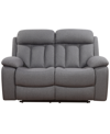 Abbyson Living Fletcher 59.8" Stain-resistant Polyester Reclining Loveseat In Gray