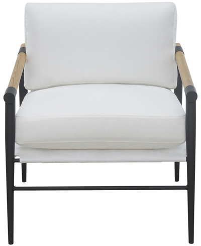 Abbyson Living Parker 32" Stain-resistant Polyester Armchair In Ivory