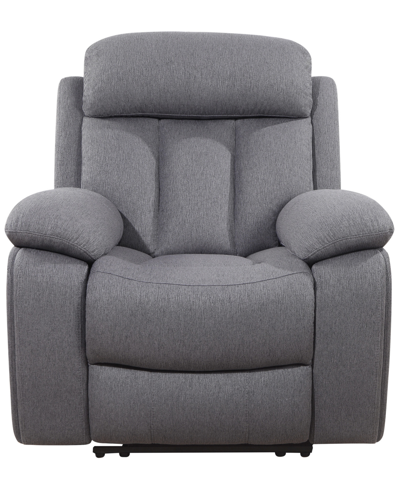 Abbyson Living Fletcher 38.5" Stain-resistant Polyester Reclining Chair In Gray