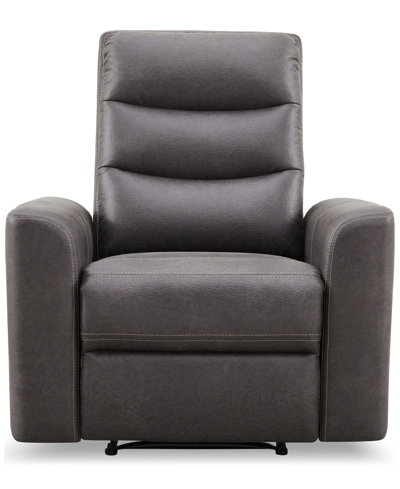 Abbyson Living Bentley 36" Polyester Manual Recliner In Gray