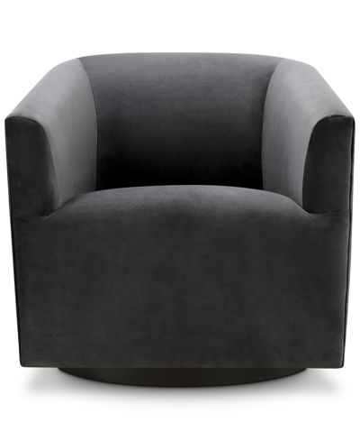 Abbyson Living Claire 31.5" Velvet Fabric Chair In Charcoal