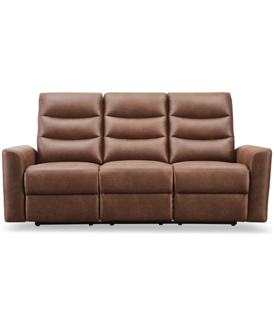 Abbyson Living Bentley 70.5" Polyester Manual Reclining Sofa In Brown
