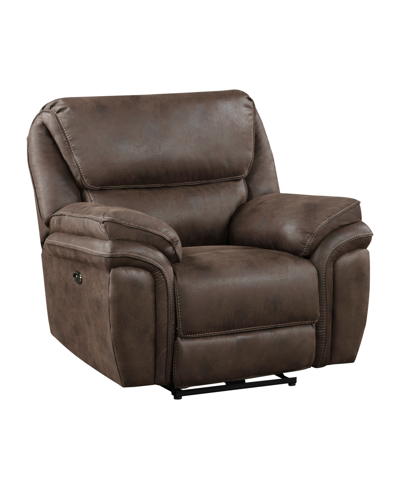 Homelegance White Label Fleming 45" Rocker Reclining Chair In Brown