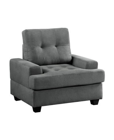 Homelegance White Label Berel 39" Chair In Dark Gray