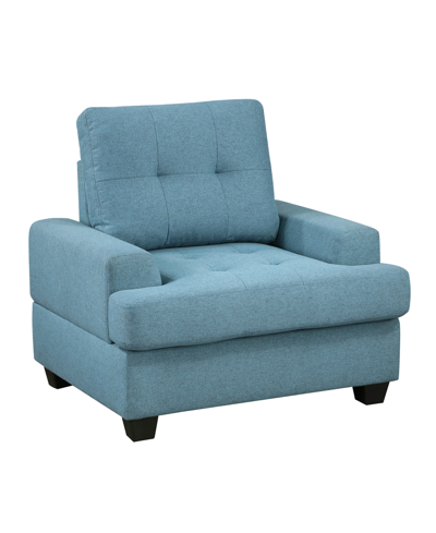 Homelegance White Label Berel 39" Chair In Blue