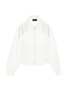 Monnalisa Bustier Poplin Shirt In Cream