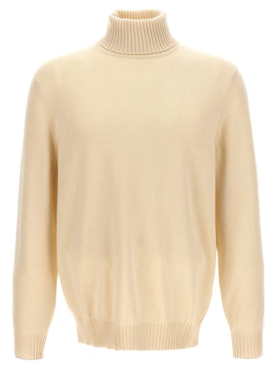 Brunello Cucinelli High Neck Sweater In Beige