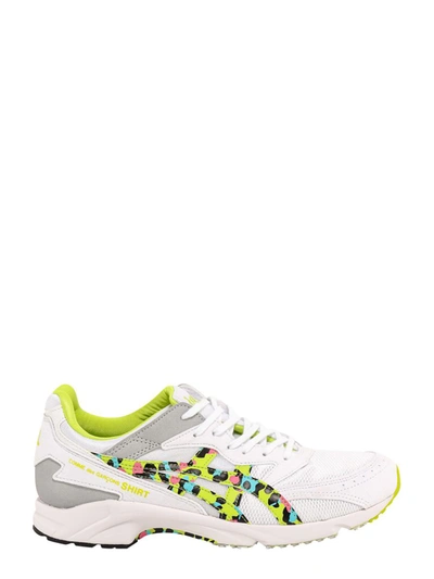 Comme Des Garçons White And Lime Asics Trainers