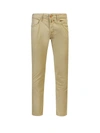 Incotex Stretch Cotton Trouser In Beige