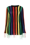 Msgm Multicolor Cotton Sweater In Multicoloured