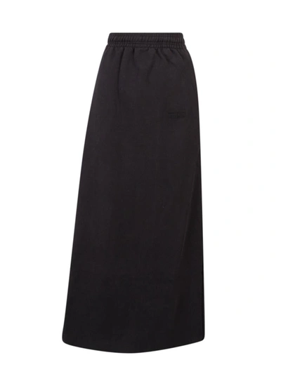 Vetements Cotton Skirt With Embroidered Logo In Black