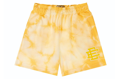 Pre-owned Eric Emanuel Ee Basic Short Yellow Tie Dye