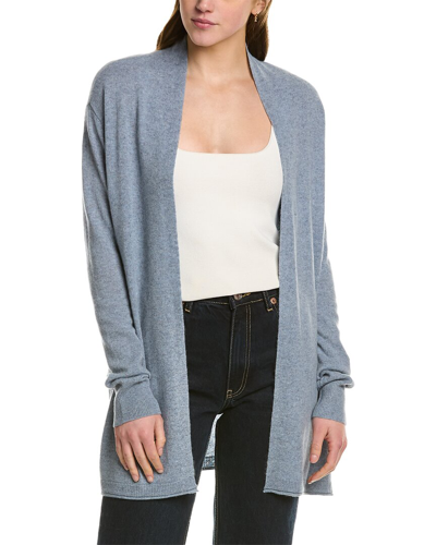 Ainsley Basic Open Cashmere Cardigan In Blue