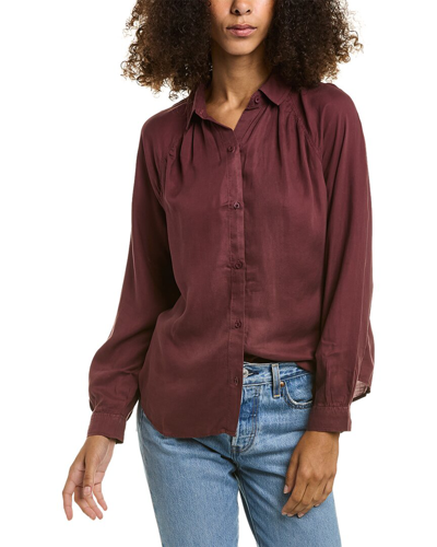 Bella Dahl Raglan Shirt In Red