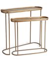 Napa Home & Garden Set Of 2 Ziva Console Tables In Brass