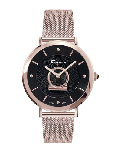 Ferragamo Minuetto Mesh Watch In Gold