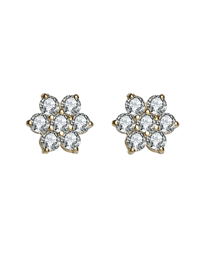 Genevive 14k Over Silver Cz Studs