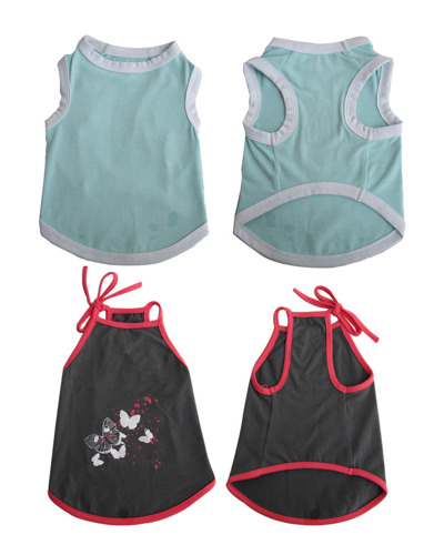 Iconic Pet 2 Pack Pretty Pet Apparel X-small In Black