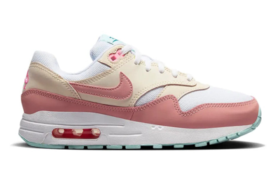 Pre-owned Nike Air Max 1 Red Stardust Guava Ice (gs) In White/red Stardust/guava Ice